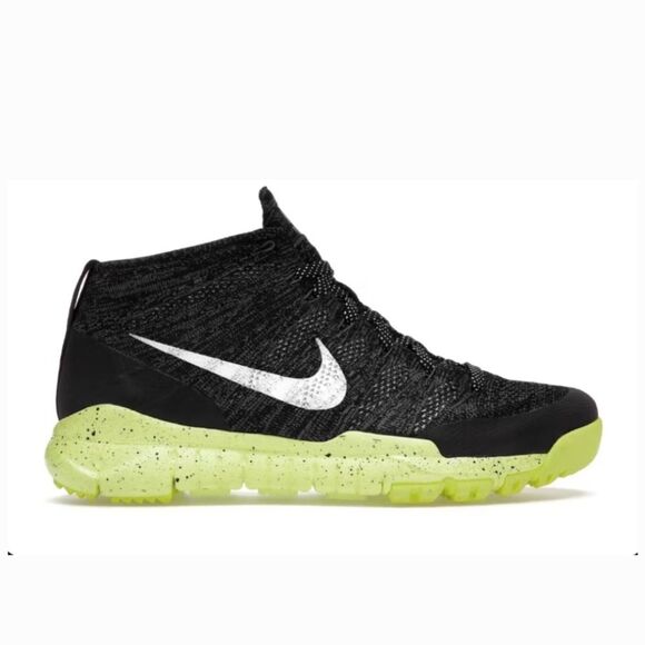 Nike Flyknit Trainer Chukka FSB In Black and Neon Yellow Green Size 11